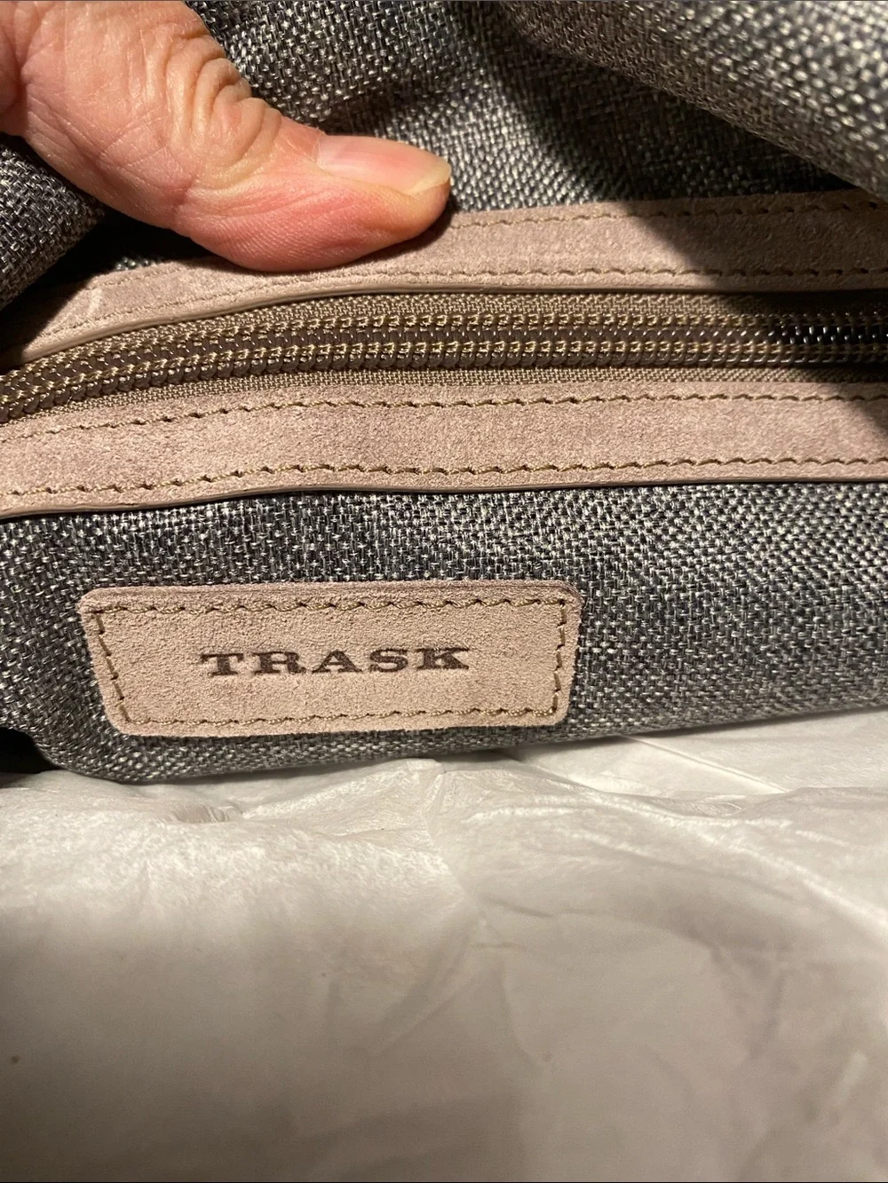 Trask Helena Slouchy Tote. Real Suede -Knot-Handle Shoulder Bag ❤️NWOT